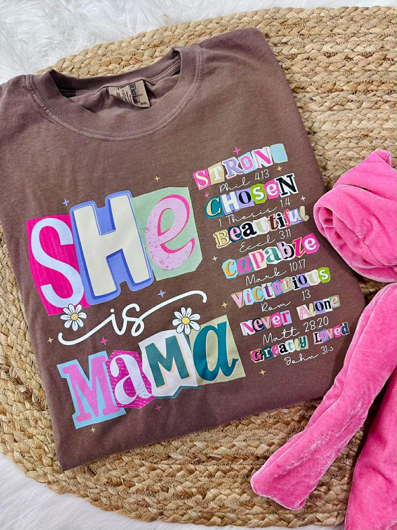 She is mama short sleeve shirt